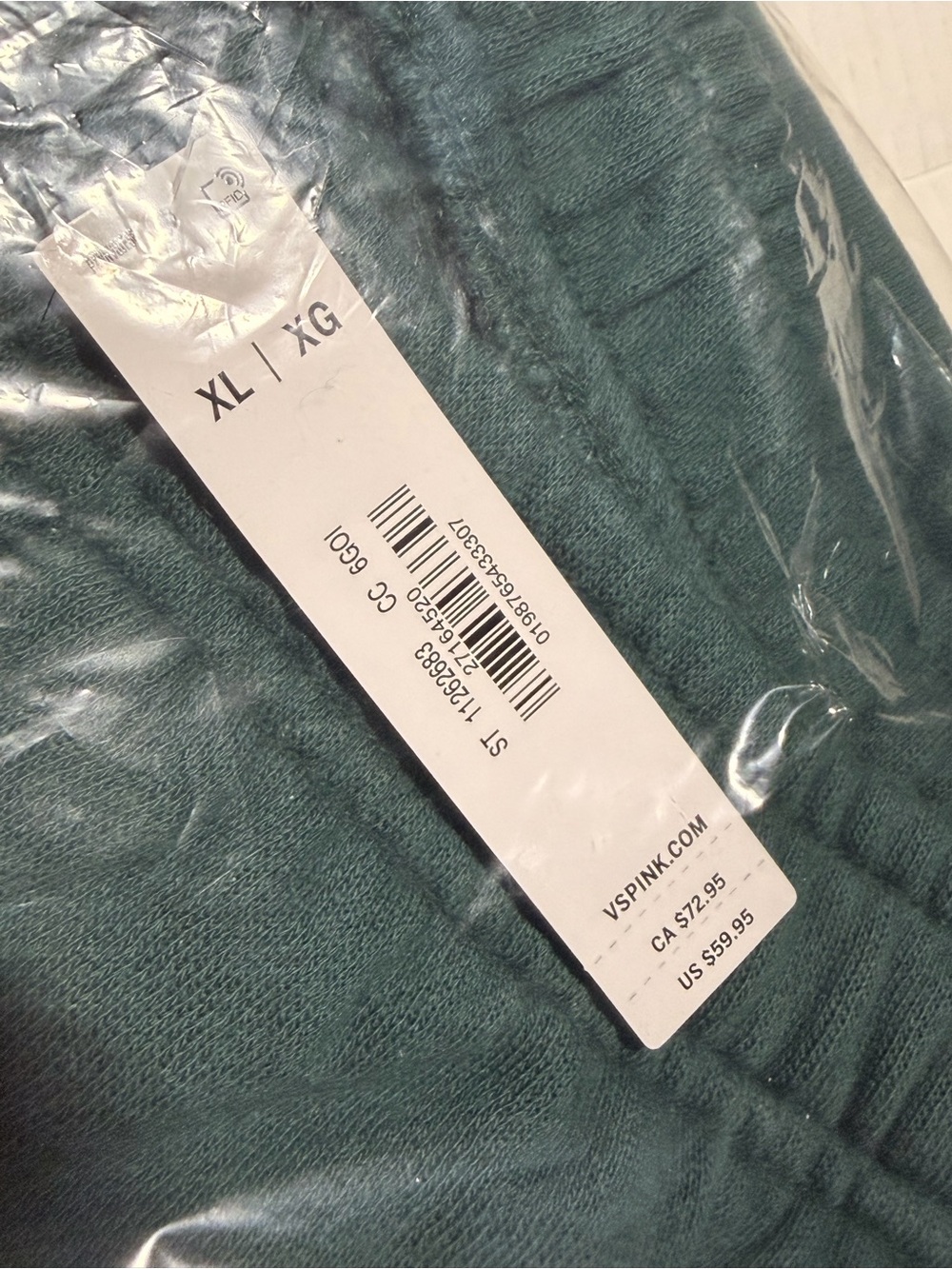 PINK Victoria's Secret Forest Green Drawstring Joggers - Picture 4 of 5